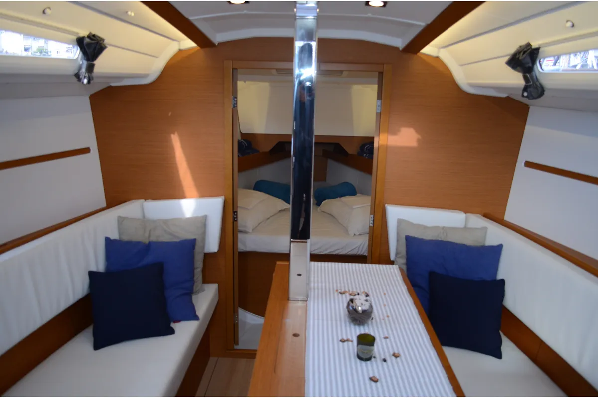 Salon of Porto Tolero, a Jeanneau Sun Odyssey 349 sailboat at Grad Ploče, Croatia