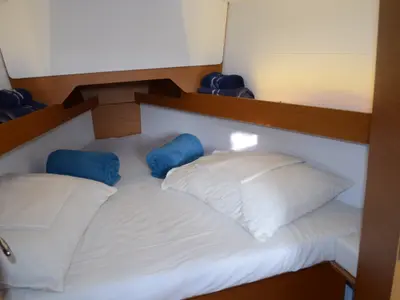 Cabin on Porto Tolero, a Jeanneau Sun Odyssey 349 sailboat at Grad Ploče, Croatia