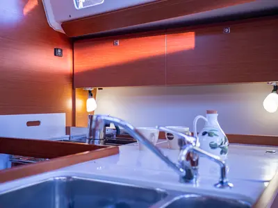 Galley of Vanila, a Dufour 360 GL sailboat at Mali Lošinj, Croatia