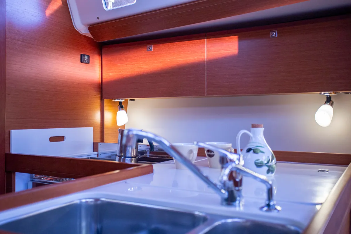 Galley of Vanila, a Dufour 360 GL sailboat at Mali Lošinj, Croatia