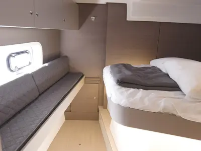 Cabin on Jojo, a Bali Catspace catamaran at Plan-d'Aups-Sainte-Baume, France