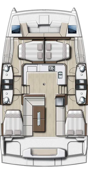 Floor plan of Jojo, a Bali Catspace catamaran at Plan-d'Aups-Sainte-Baume, France