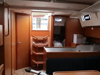 Salon of ONE, a Bavaria C45 sailboat at Fisksätra, Sweden