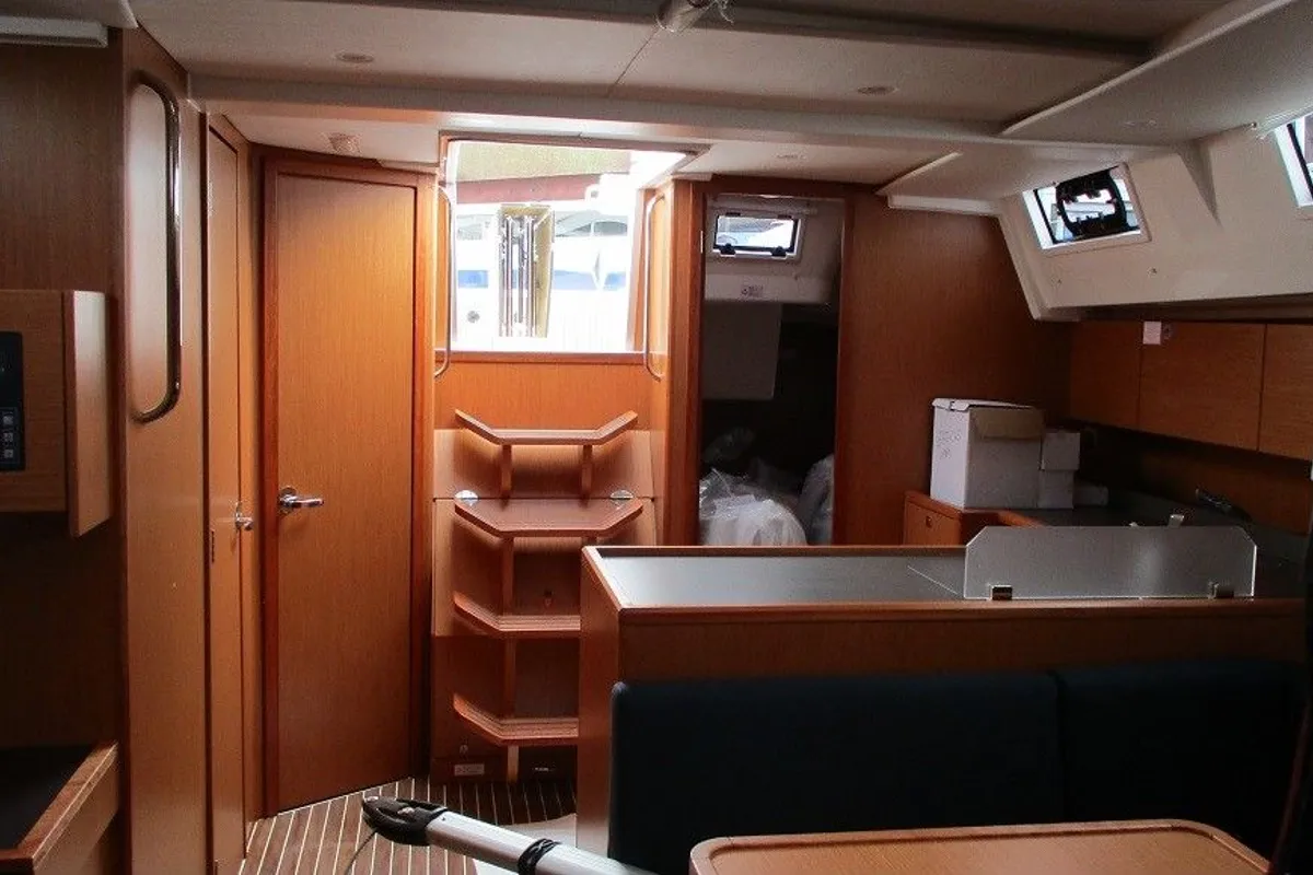 Salon of ONE, a Bavaria C45 sailboat at Fisksätra, Sweden