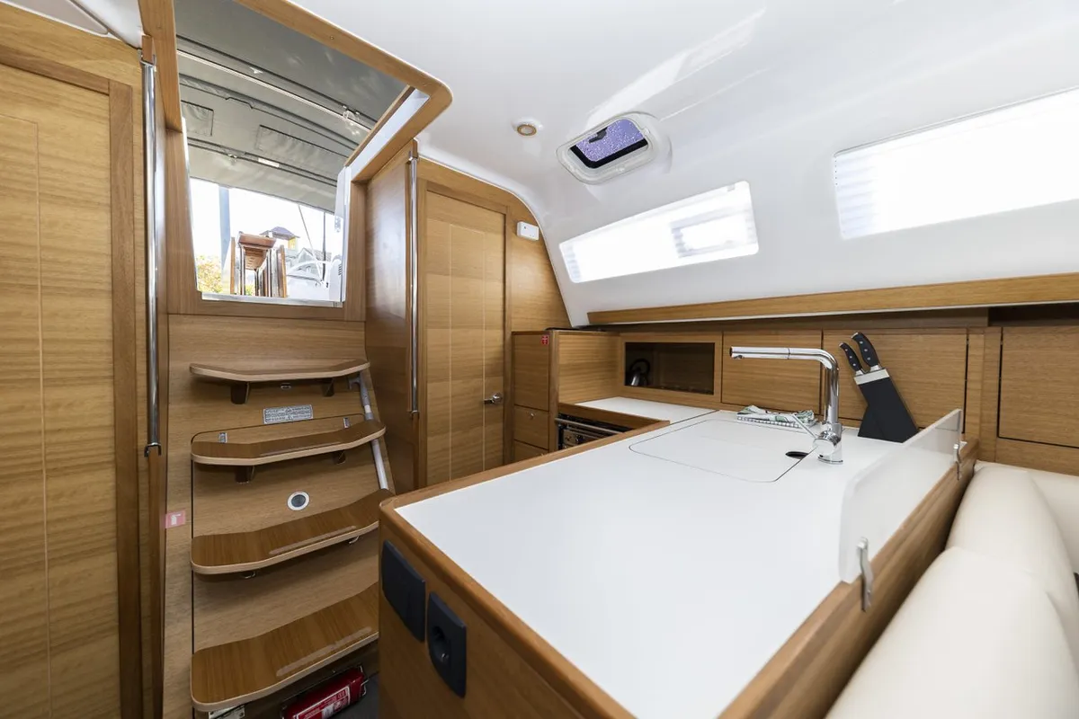 Galley of Lady Blue, a Elan Impression 40.1 sailboat at Zadar, Croatia