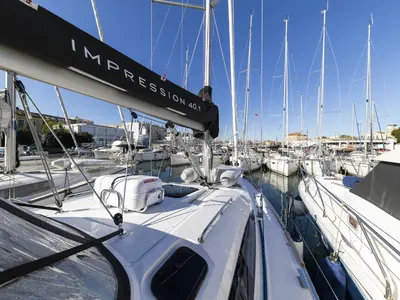 Galley of Lady Blue, a Elan Impression 40.1 sailboat at Zadar, Croatia