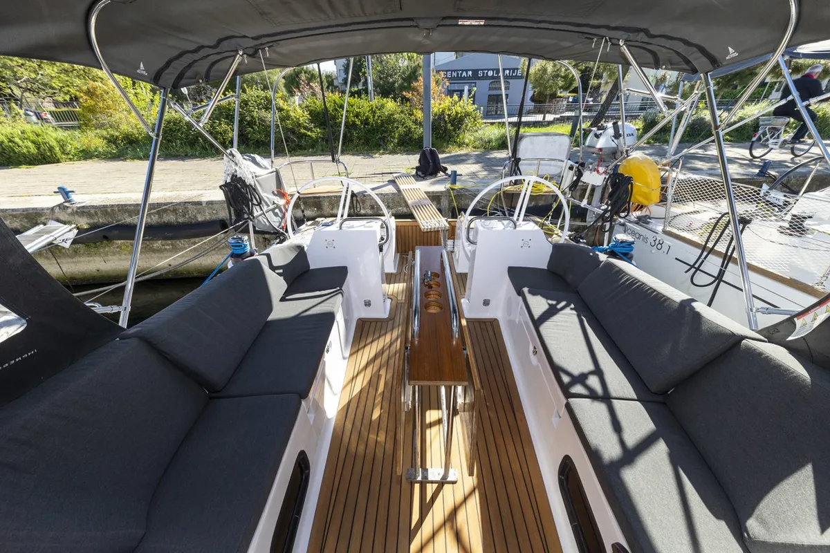 Galley of Lady Blue, a Elan Impression 40.1 sailboat at Zadar, Croatia