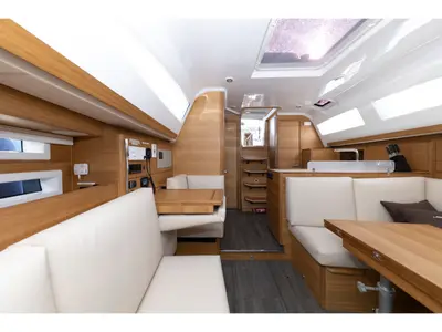 Salon of Lady Blue, a Elan Impression 40.1 sailboat at Zadar, Croatia