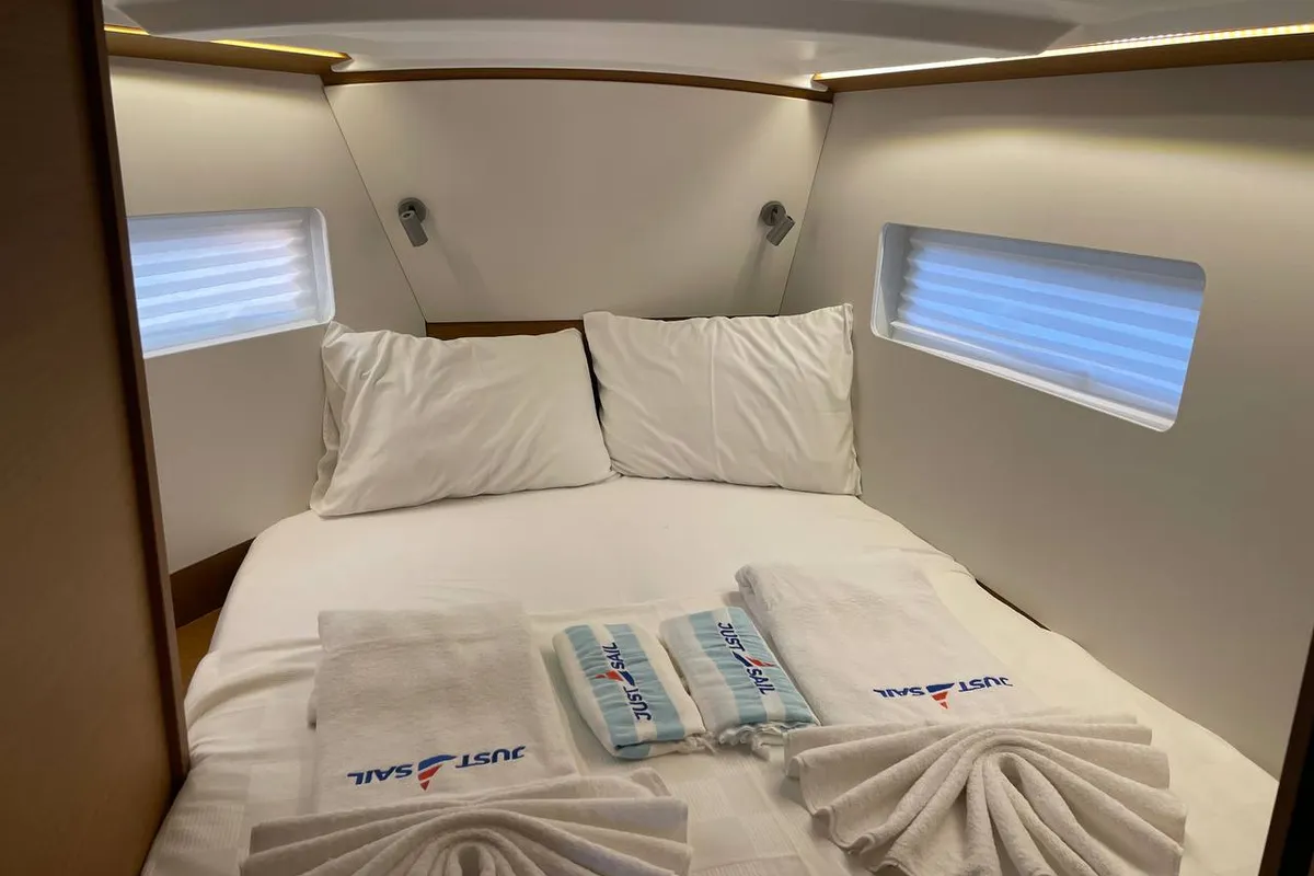 Just Happy, a Jeanneau Sun Odyssey 380 sailboat at Fethiye, Turkey