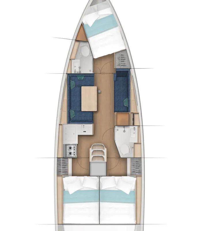 Just Happy, a Jeanneau Sun Odyssey 380 sailboat at Fethiye, Turkey