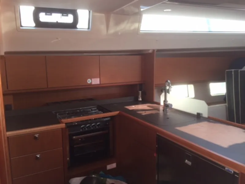 Galley of Alnair, a Bavaria C45 Holiday sailboat at Salerno, Italy