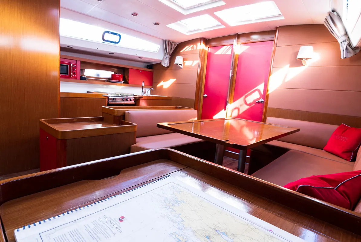 Salon of Copa Brasil, a Beneteau Oceanis 50 Family sailboat at Grad Pula, Croatia