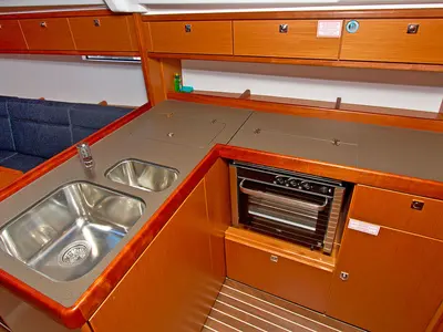 Galley of Lirica, a Bavaria Cruiser 37 sailboat at Split, Croatia