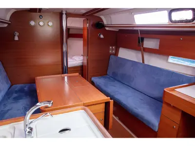 Salon of Lemar, a Dufour 335 Grand Large sailboat at Marmaris, Turkey