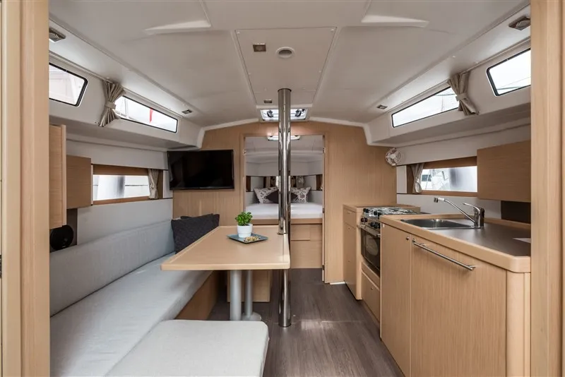 Salon of Majano, a Beneteau Oceanis 38.1 sailboat at Split, Croatia