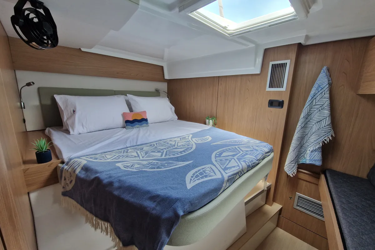 Selene, a Bali Catspace catamaran at Kontokali, Greece