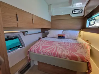 Cabin on Selene, a Bali Catspace catamaran at Kontokali, Greece