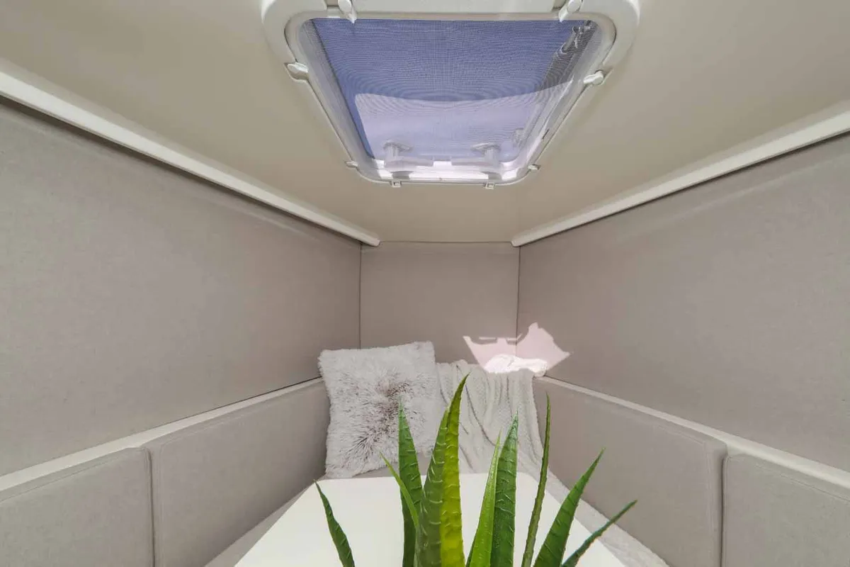 Cabin on Babac, a Nuva M9 Cabin motorboat at Grad Biograd na Moru, Croatia
