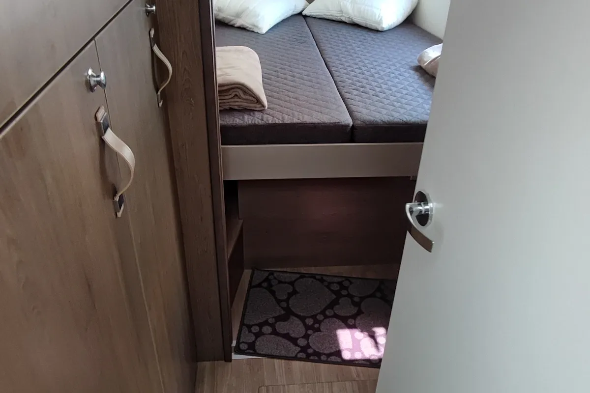 Cabin on Serenity, a Bali 4.2 catamaran at Municipal Unit of Apollonioi, Greece
