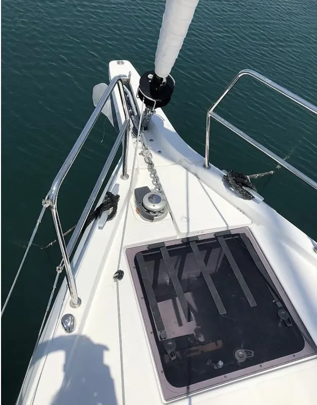 Tikal III, a Jeanneau Sun Odyssey 440 sailboat at Municipal Unit of Lefkada, Greece