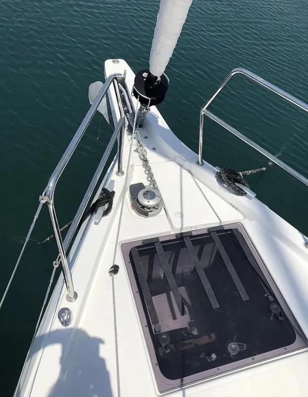 Tikal III, a Jeanneau Sun Odyssey 440 sailboat at Municipal Unit of Lefkada, Greece