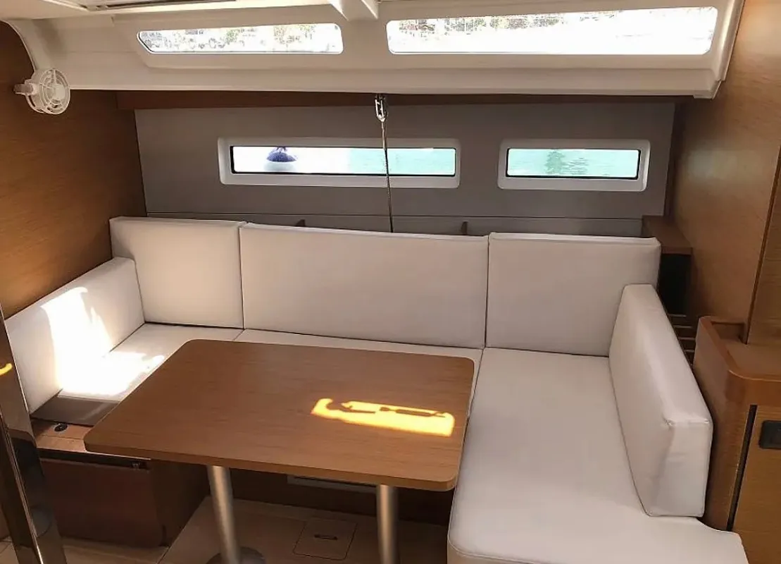 Tikal III, a Jeanneau Sun Odyssey 440 sailboat at Municipal Unit of Lefkada, Greece