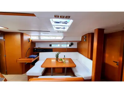 Salon of Jack, a Jeanneau Sun Odyssey 479 sailboat at Athens, Greece