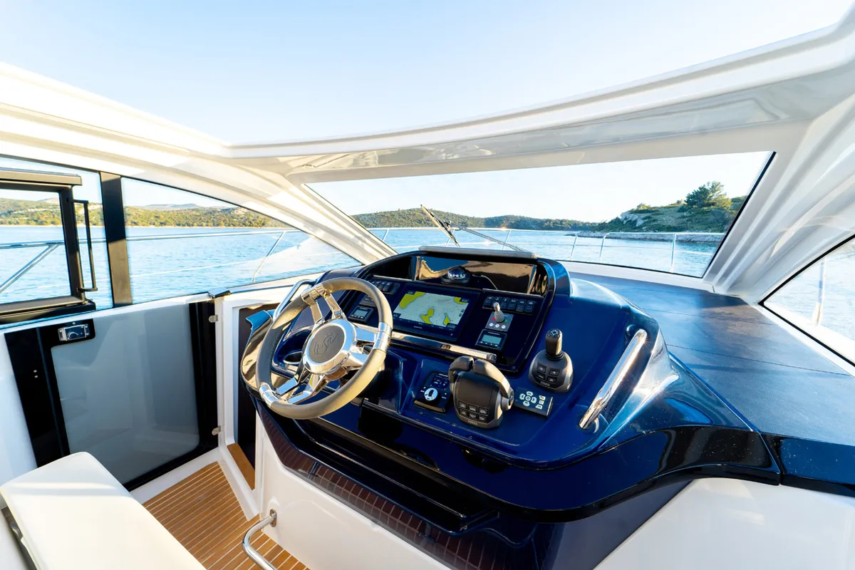 Star Trek, a Beneteau Gran Turismo 41 motor yacht at Grad Šibenik, Croatia