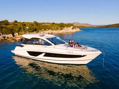 Star Trek, a Beneteau Gran Turismo 41 motor yacht at Grad Šibenik, Croatia