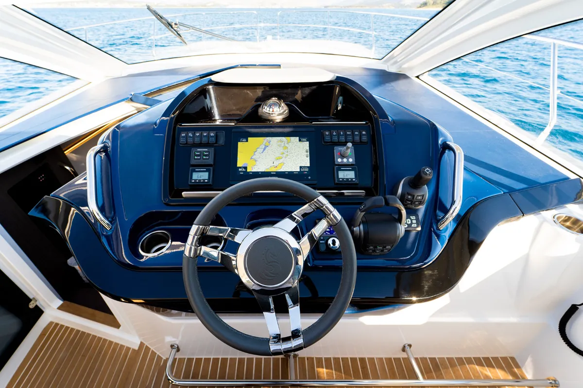 Star Trek, a Beneteau Gran Turismo 41 motor yacht at Grad Šibenik, Croatia