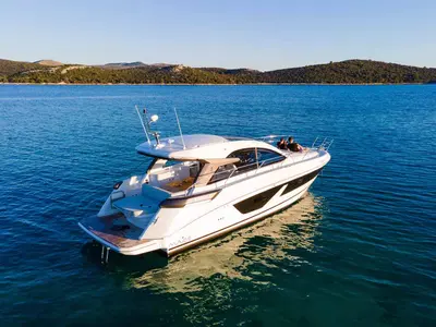 Star Trek, a Beneteau Gran Turismo 41 motor yacht at Grad Šibenik, Croatia