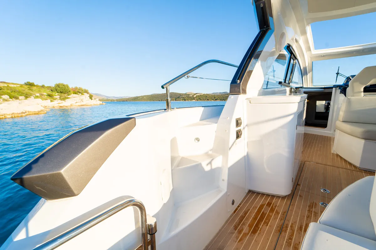 Star Trek, a Beneteau Gran Turismo 41 motor yacht at Grad Šibenik, Croatia
