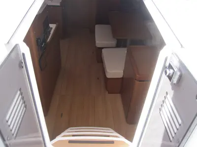 Salon of Teresa, a Jeanneau Sun Odyssey 490 sailboat at Capo d'Orlando, Italy