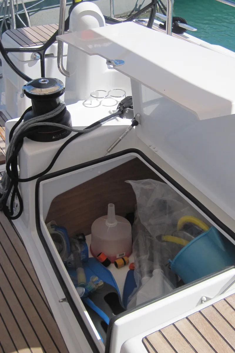 Teresa, a Jeanneau Sun Odyssey 490 sailboat at Capo d'Orlando, Italy