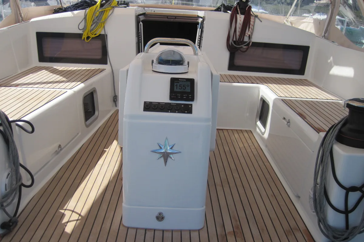 Teresa, a Jeanneau Sun Odyssey 490 sailboat at Capo d'Orlando, Italy