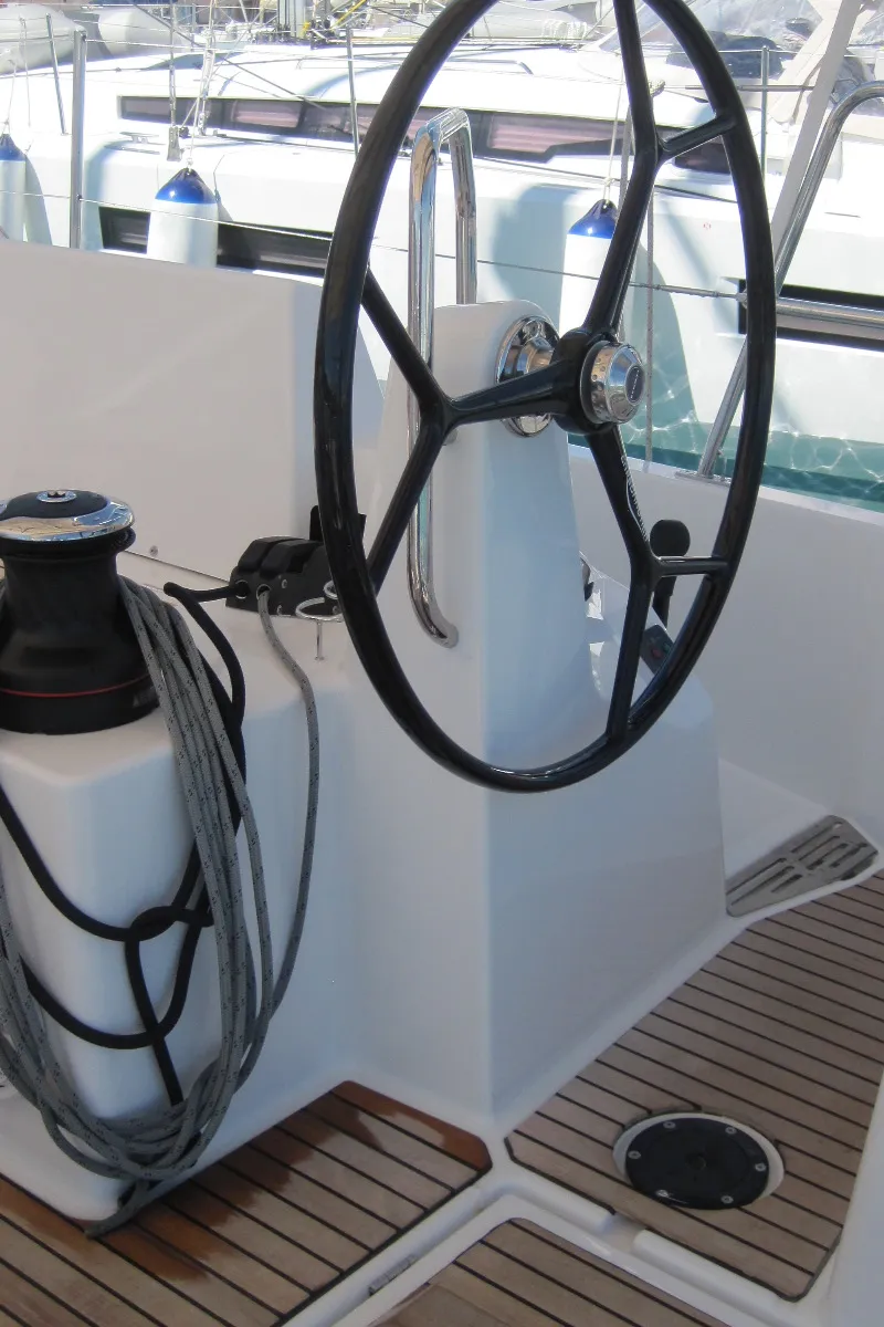 Teresa, a Jeanneau Sun Odyssey 490 sailboat at Capo d'Orlando, Italy