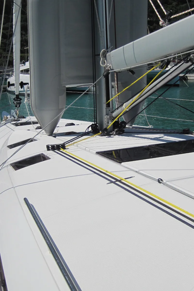 Teresa, a Jeanneau Sun Odyssey 490 sailboat at Capo d'Orlando, Italy
