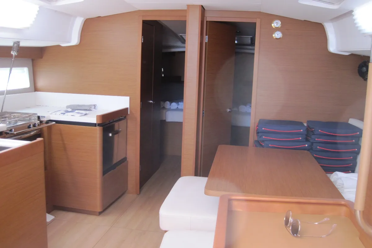Teresa, a Jeanneau Sun Odyssey 490 sailboat at Capo d'Orlando, Italy
