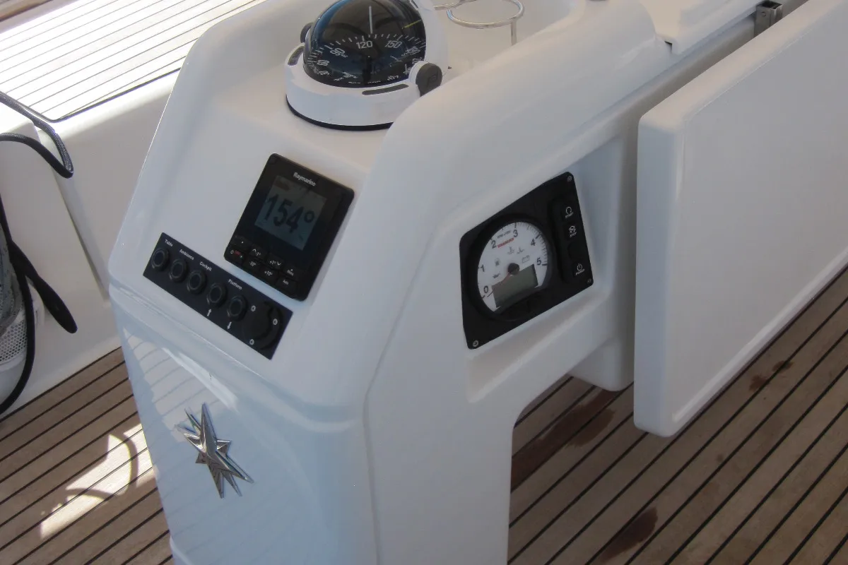Teresa, a Jeanneau Sun Odyssey 490 sailboat at Capo d'Orlando, Italy