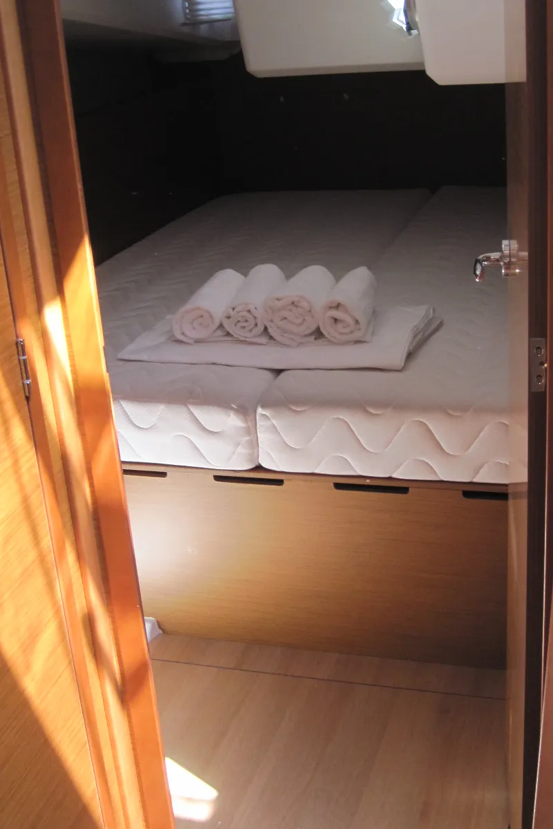 Teresa, a Jeanneau Sun Odyssey 490 sailboat at Capo d'Orlando, Italy