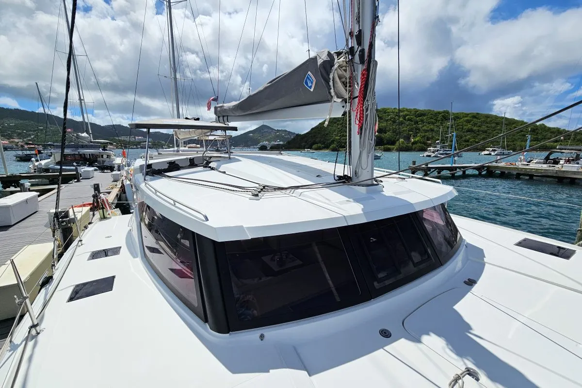 Island Curtisea, a Fountaine Pajot Isla 40 catamaran at Charlotte Amalie, United States