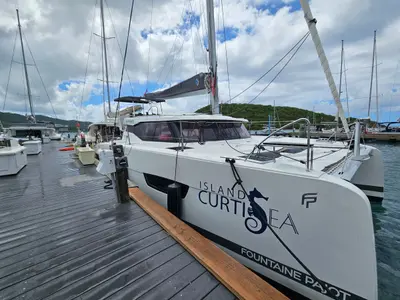 Island Curtisea, a Fountaine Pajot Isla 40 catamaran at Charlotte Amalie, United States