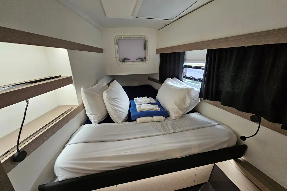 Island Curtisea, a Fountaine Pajot Isla 40 catamaran at Charlotte Amalie, United States
