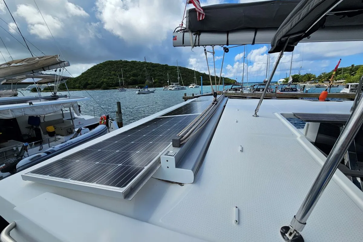 Island Curtisea, a Fountaine Pajot Isla 40 catamaran at Charlotte Amalie, United States