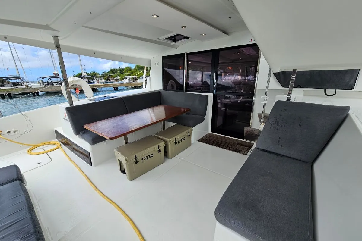 Island Curtisea, a Fountaine Pajot Isla 40 catamaran at Charlotte Amalie, United States