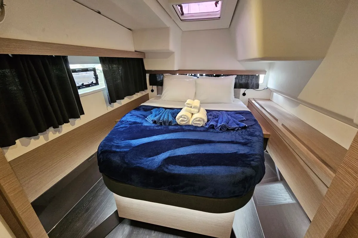 Island Curtisea, a Fountaine Pajot Isla 40 catamaran at Charlotte Amalie, United States