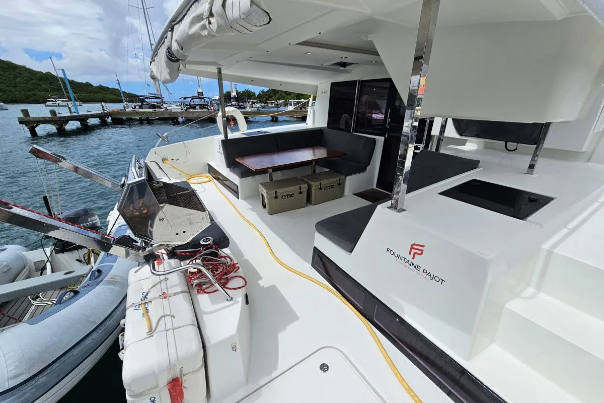 Island Curtisea, a Fountaine Pajot Isla 40 catamaran at Charlotte Amalie, United States