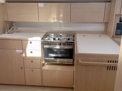 Galley of Levante, a Bavaria C38 sailboat at Palma de Mallorca, Spain