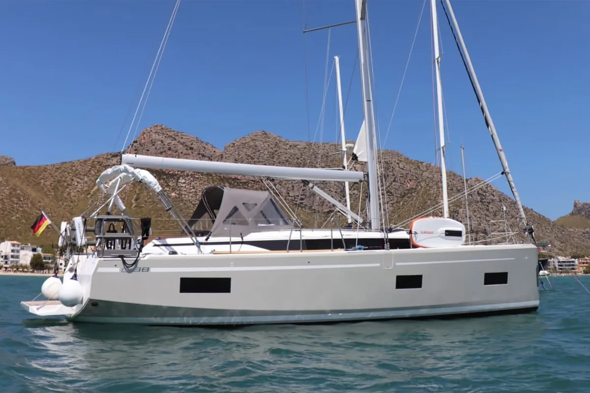 Levante, a Bavaria C38 sailboat at Palma de Mallorca, Spain