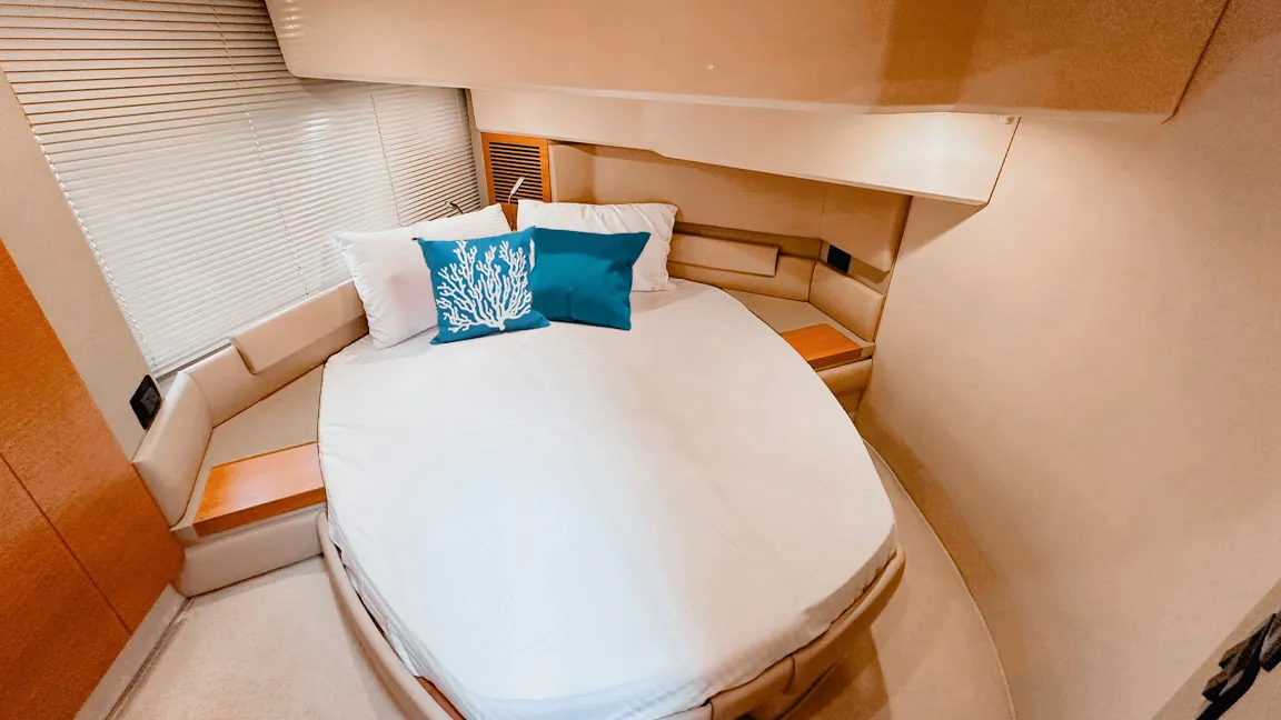 Azimut 50, a motor yacht at Dubai Harbour, United Arab Emirates